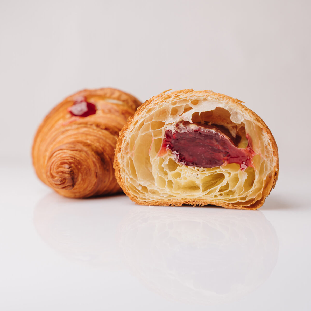 Raspberry jam brioche